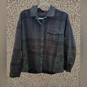 Volcom Dark Plaid Shirt Jacket